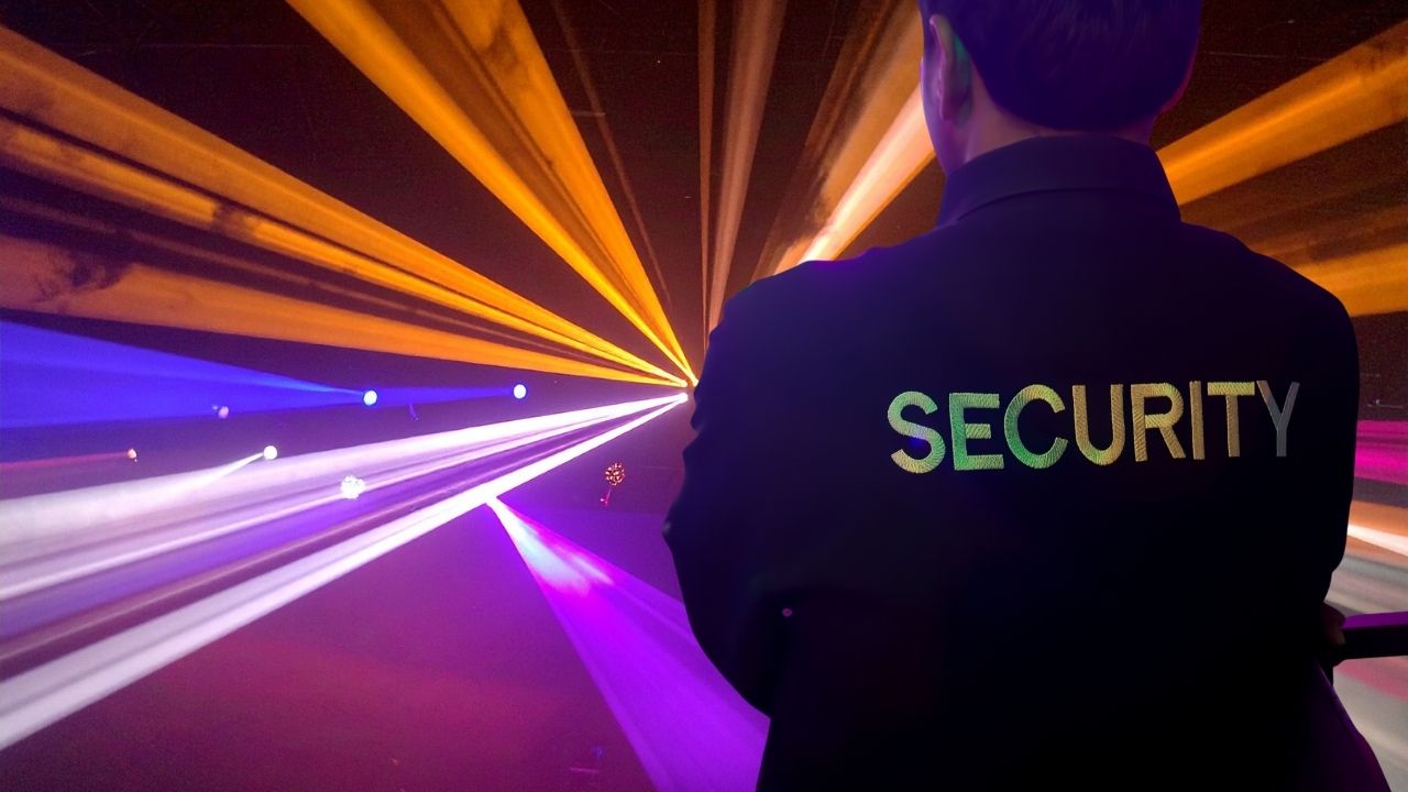 Door supervision at venue entrance