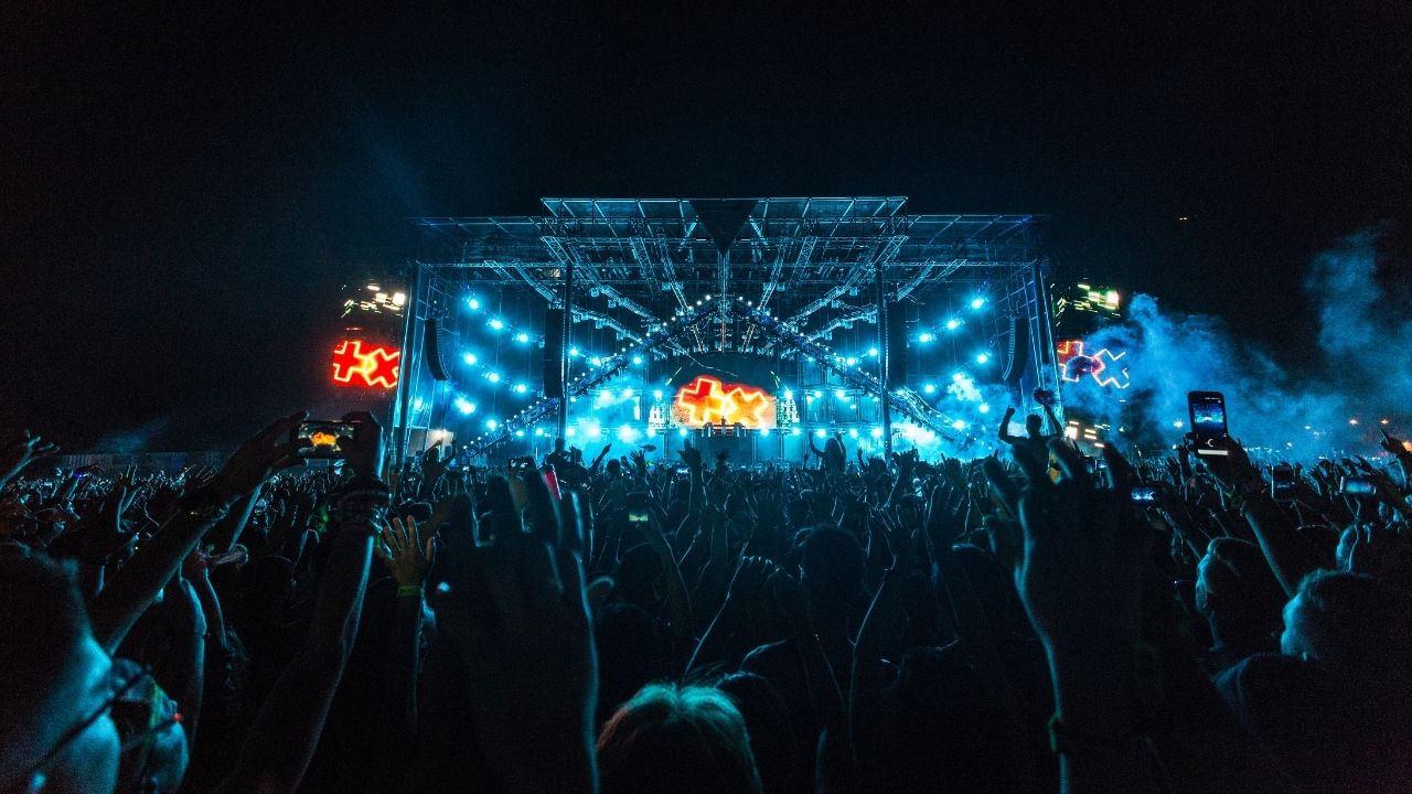 Security staff at an outdoor event